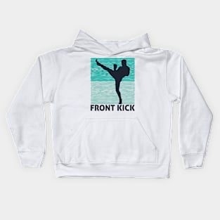 Cool kickboxing mma front kick Kids Hoodie